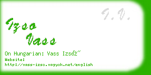 izso vass business card
